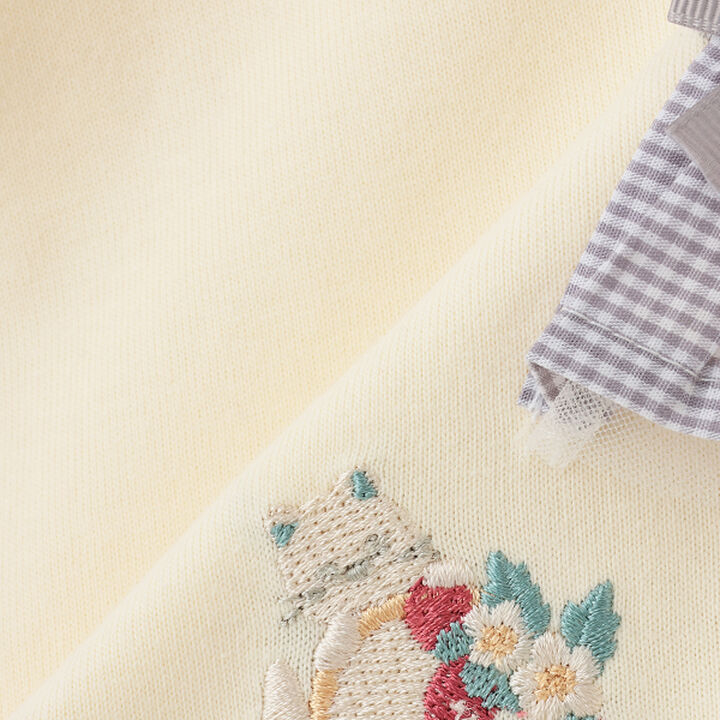 [Link] Girl Appliqué Long Sleeve T-Shirt (Kids Size),Cream, medium image number 7