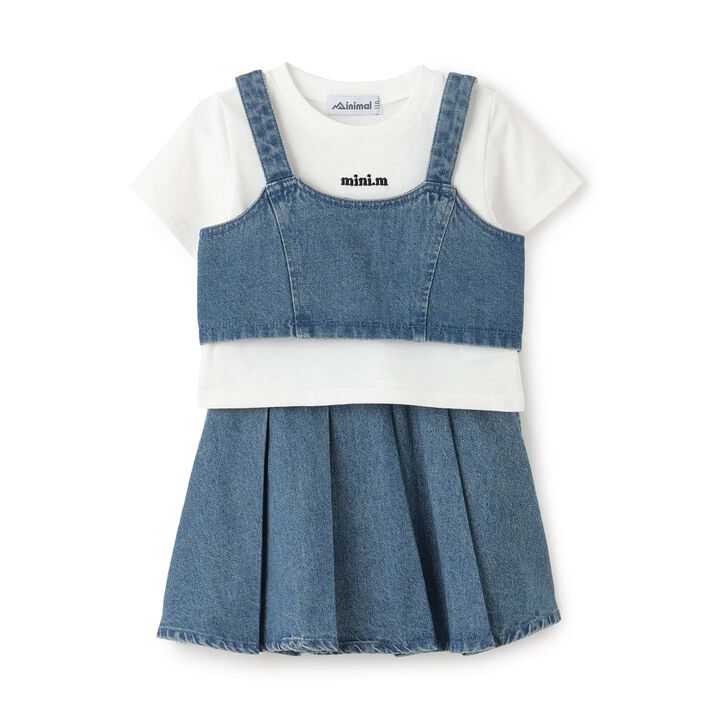 [Ready-to-Wear] Denim Bustier & Pleated Skirt Outfit Set,Blue, medium image number 13