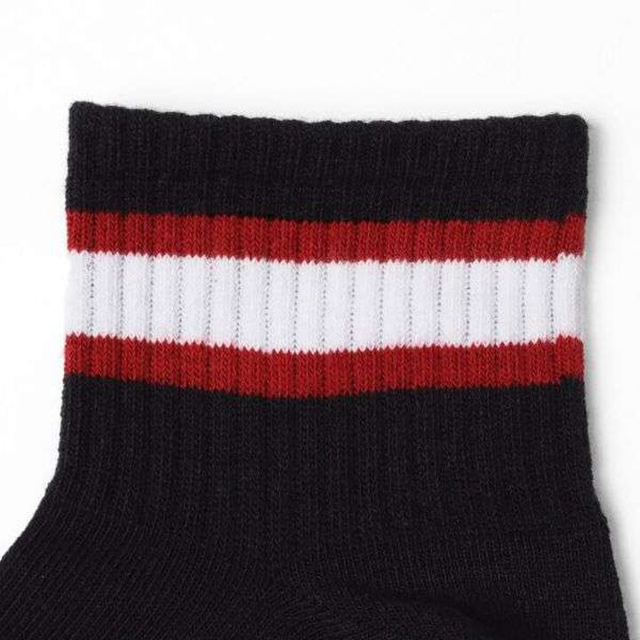 Short-Length Line Socks Set of 3 A,Multi color, medium image number 4