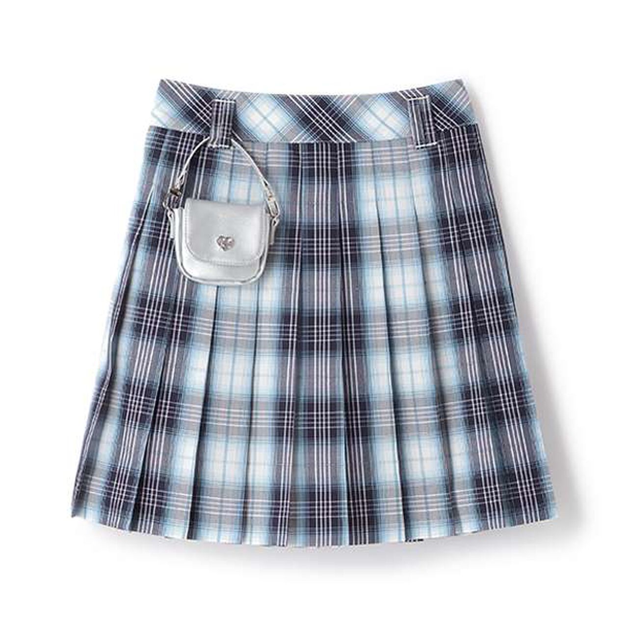 Pleated Skirt-Pants with Mini Bag,Navy, large image number 0