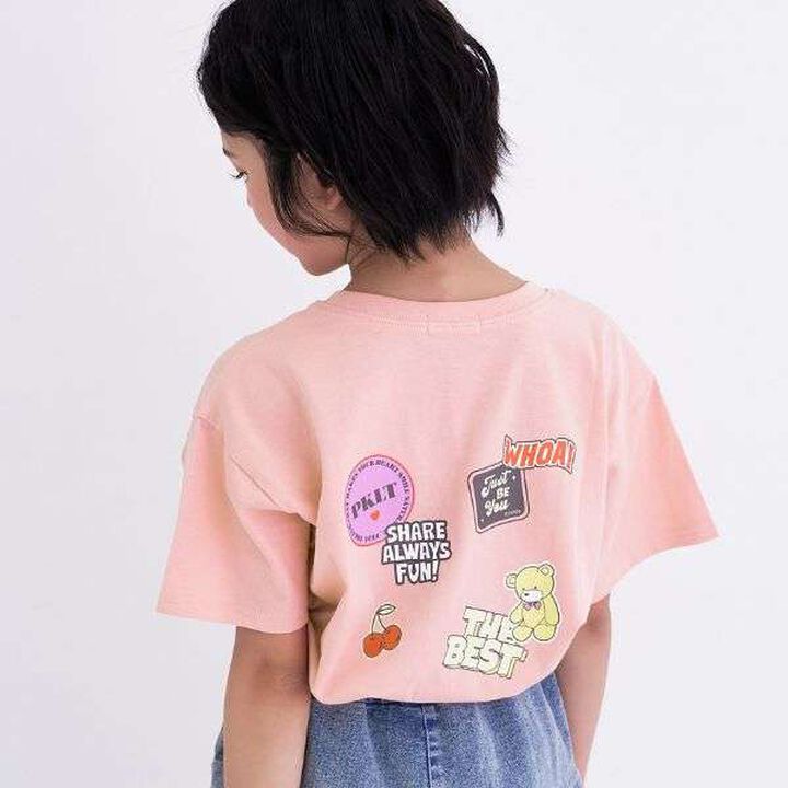 [Daily Price] 100% Cotton Patch-Style Short Sleeve T-Shirt,Ivory, medium image number 14