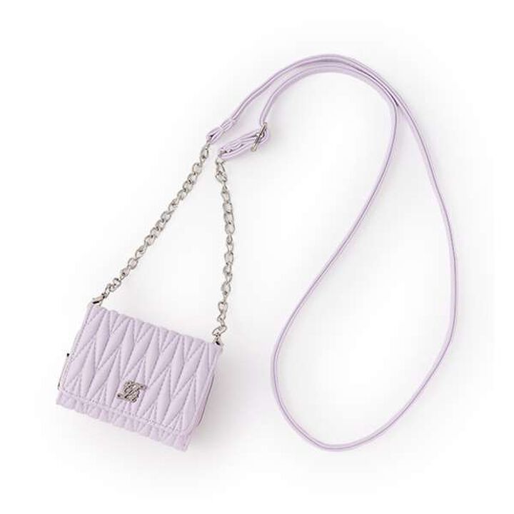 Quilted Tri-Fold Wallet,Lavender, medium image number 0