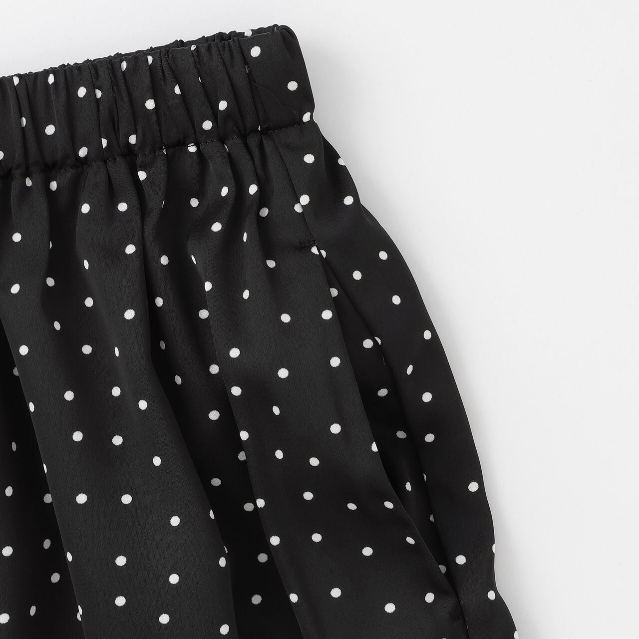 Satin Skirt,Black, large image number 8