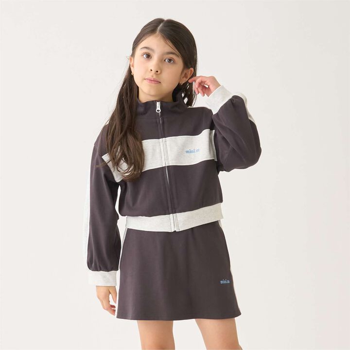 Quick-Dry Track Jacket & Skirt Set,Charcoal gray, medium image number 0