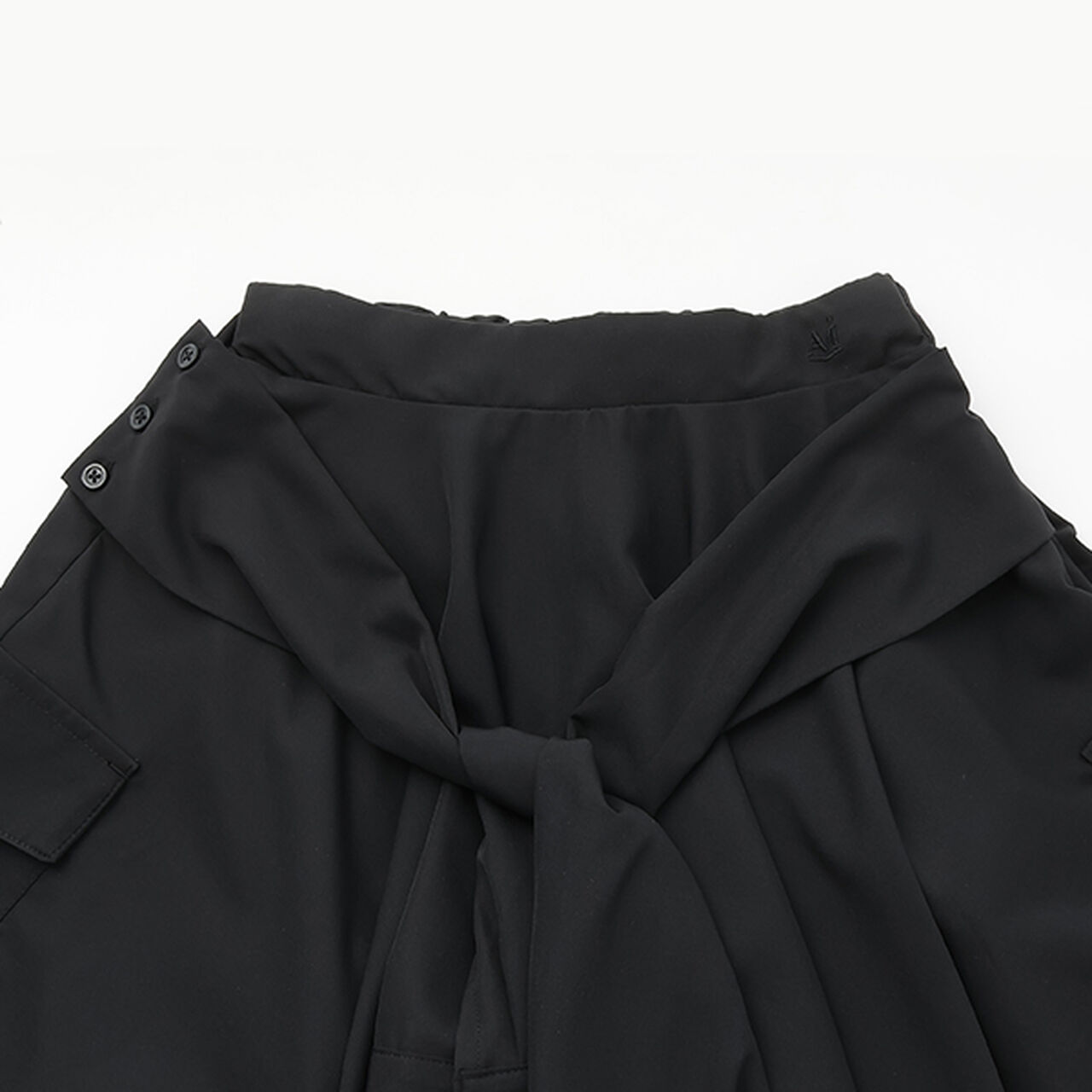 [AMI] Waist Wrap Shirt Style Skirt with Shorts,Light gray, large image number 13