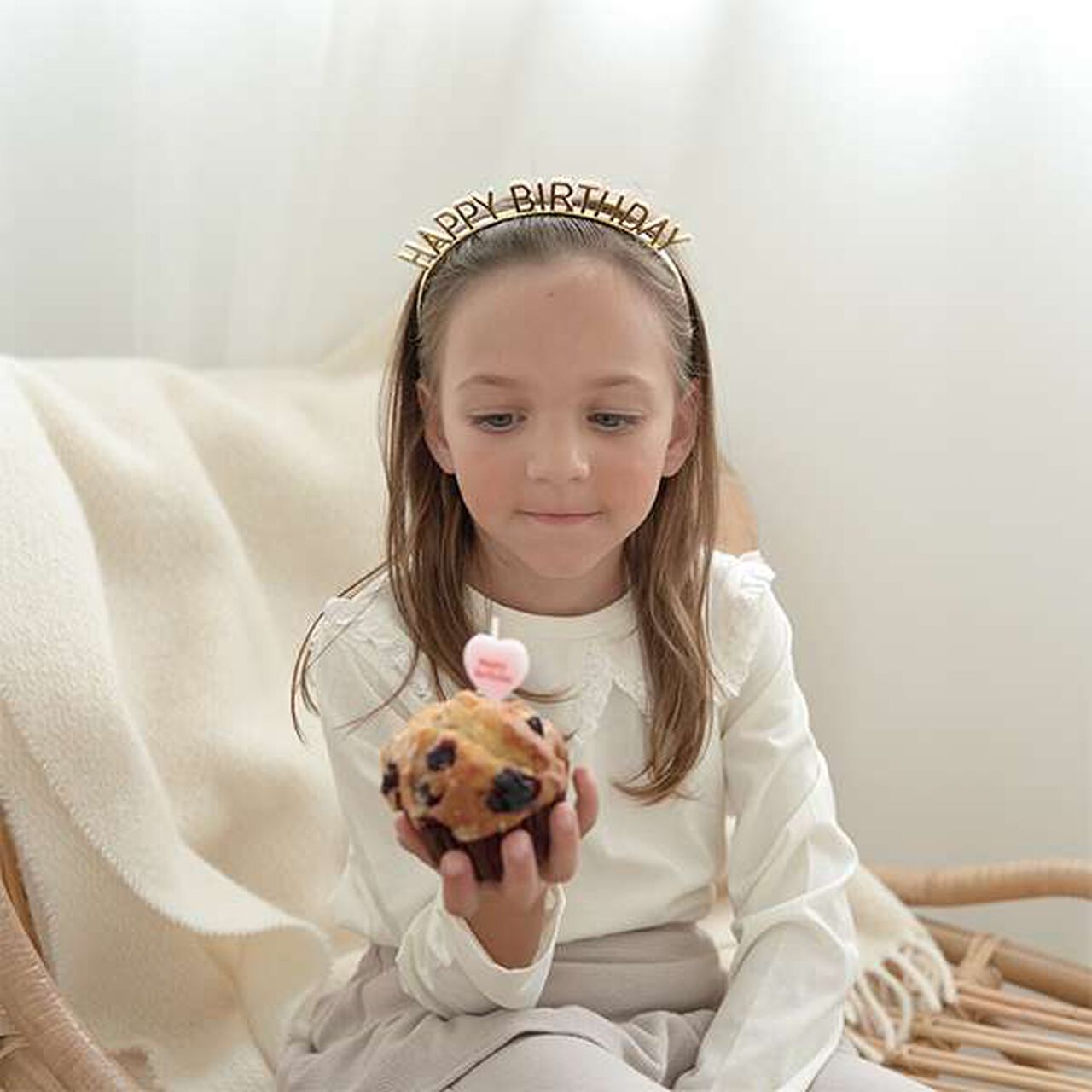 Happy Birthday Headband,Silver, large image number 4