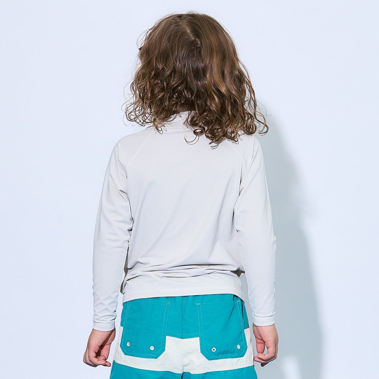 [SWIM] [UV] Full-Zip Mesh Rash Guard [Kids' Clothing] [Boys & Girls],Milky white, large image number 13