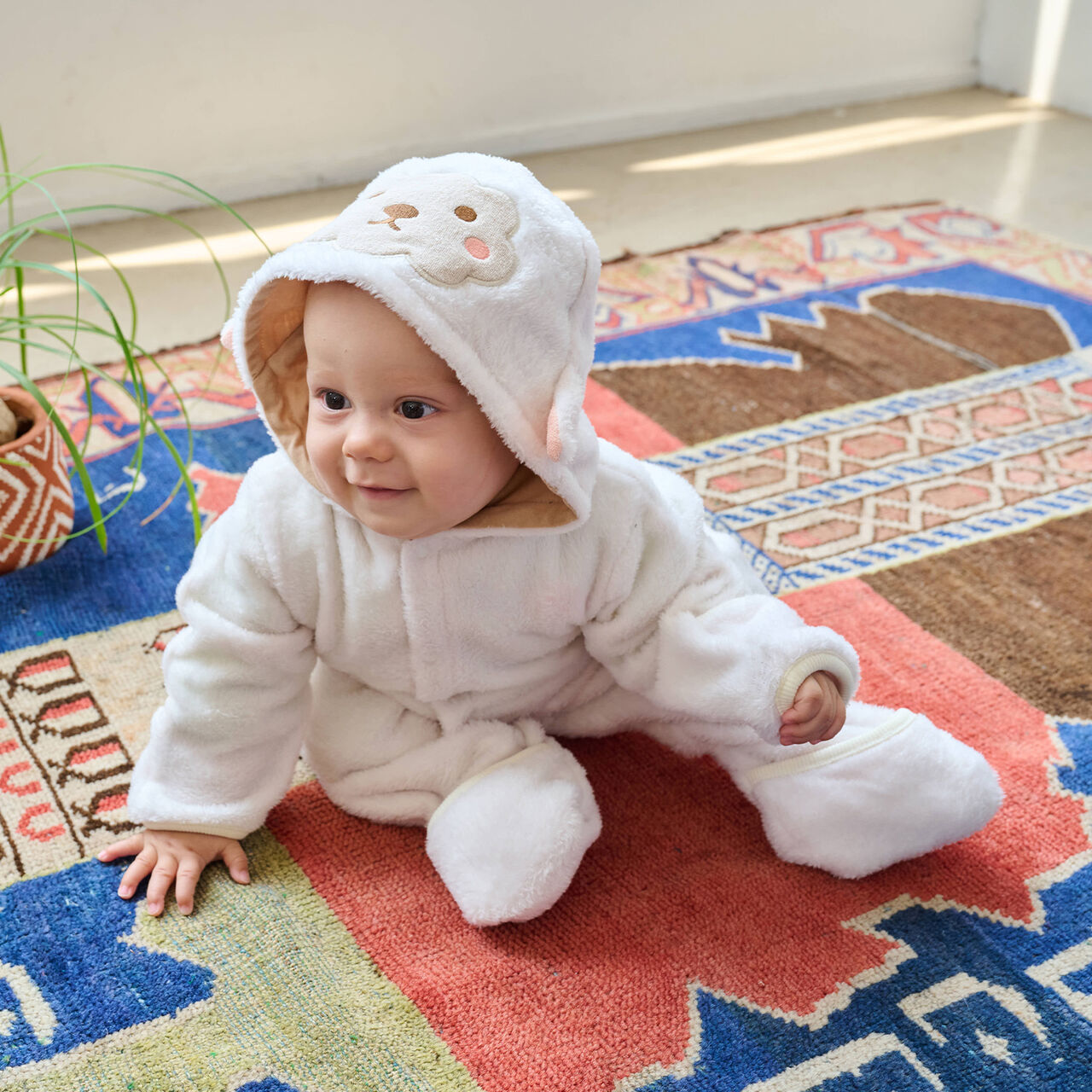 Animal Boa Coverall,Ivory, large image number 0