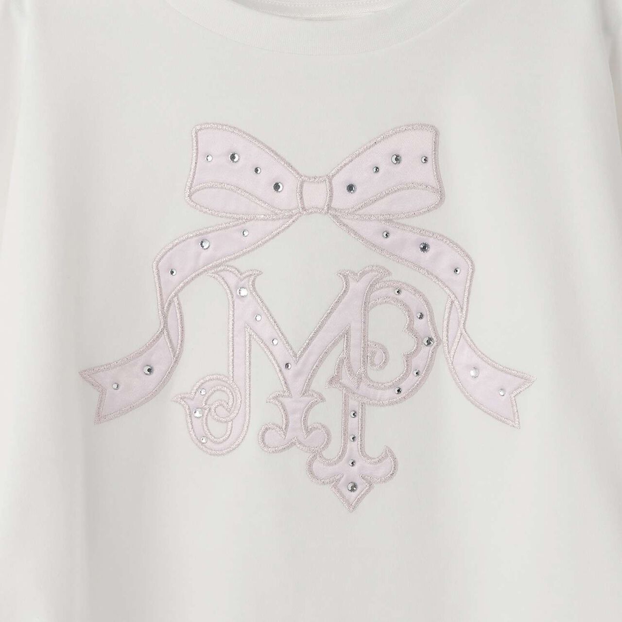 Ribbon Logo Appliqu&eacute; Long-Sleeve T-Shirt,Blue, large image number 7