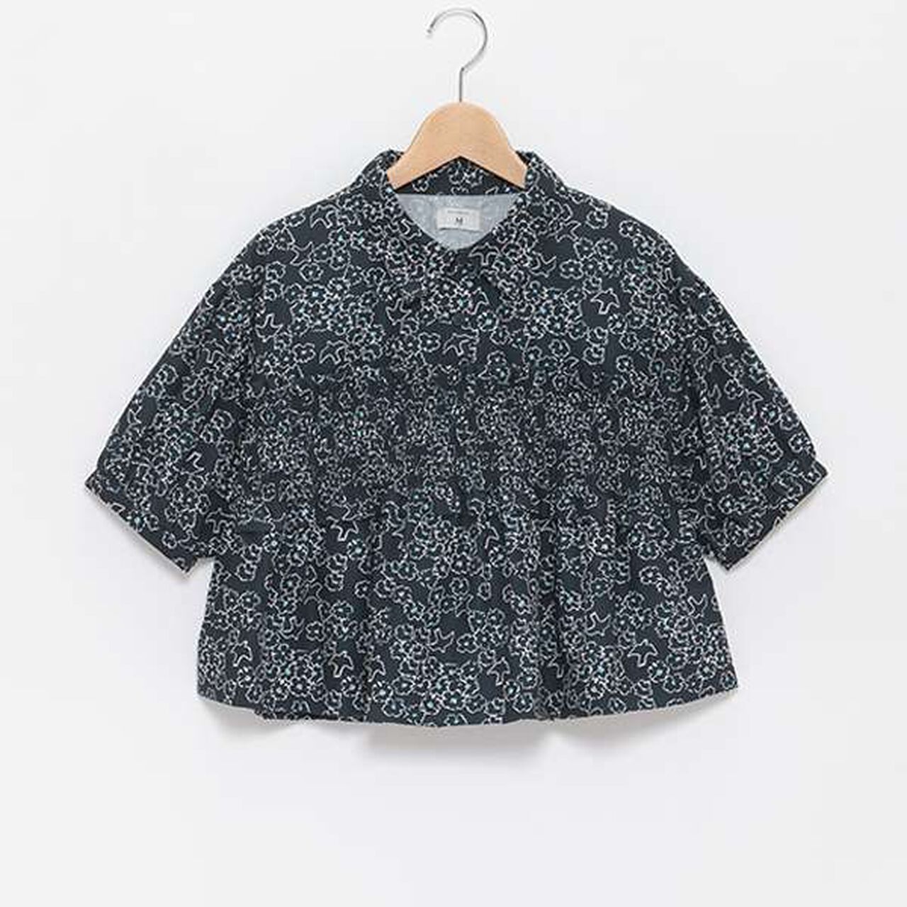 [AMI] Flower Bird Shirring Blouse,Navy, large image number 16