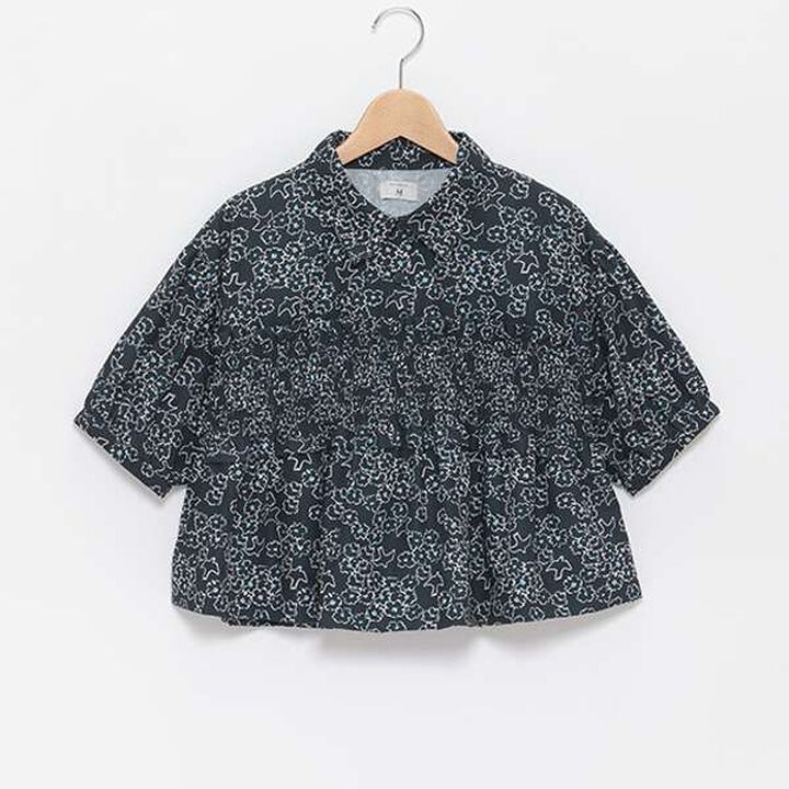 [AMI] Flower Bird Shirring Blouse,Navy, medium image number 16