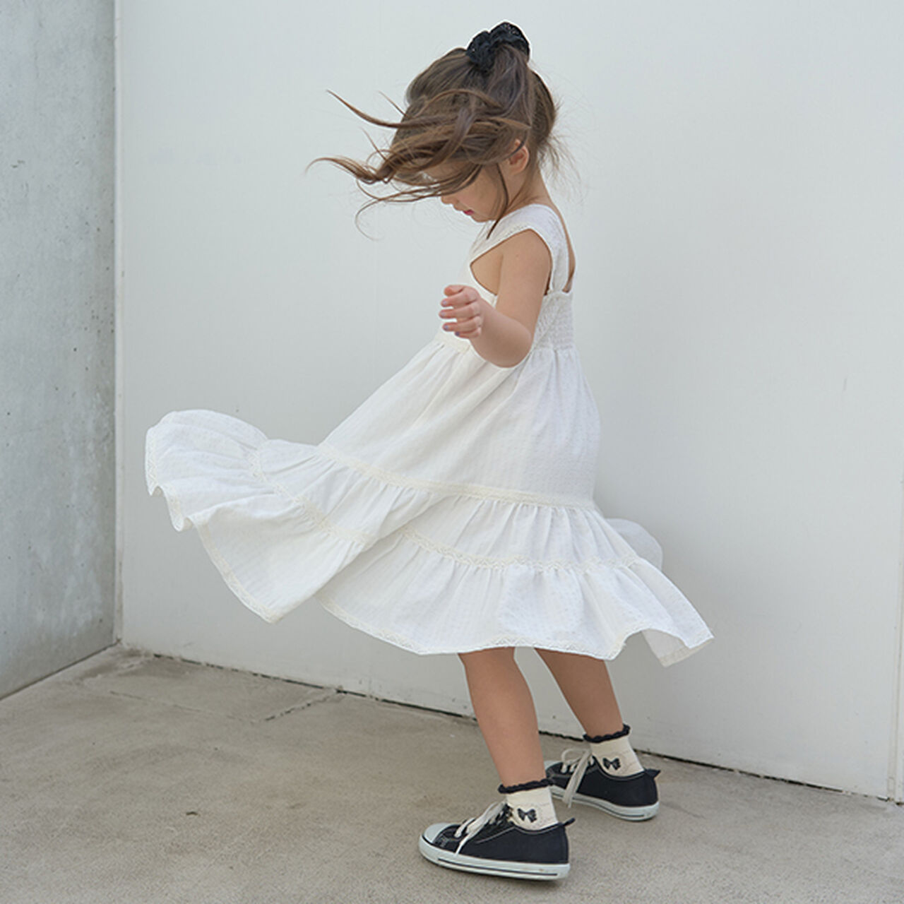 Tiered One-Piece Dress,Off white, large image number 17