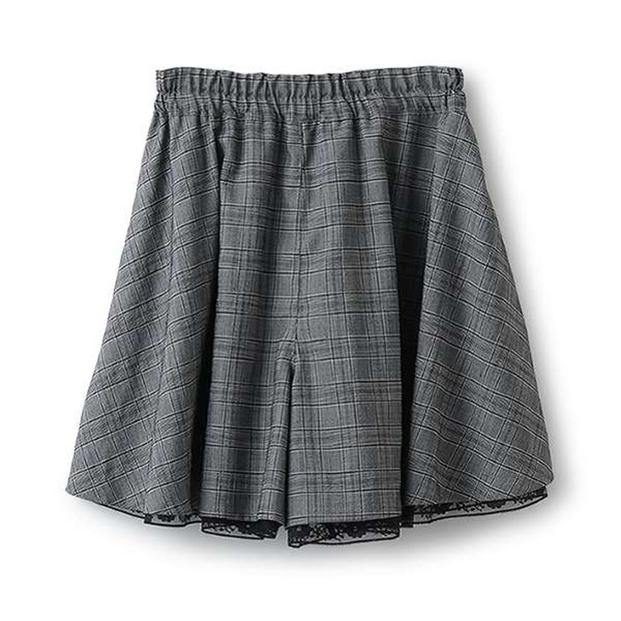 Lace Hem Culottes,Off white, large image number 1