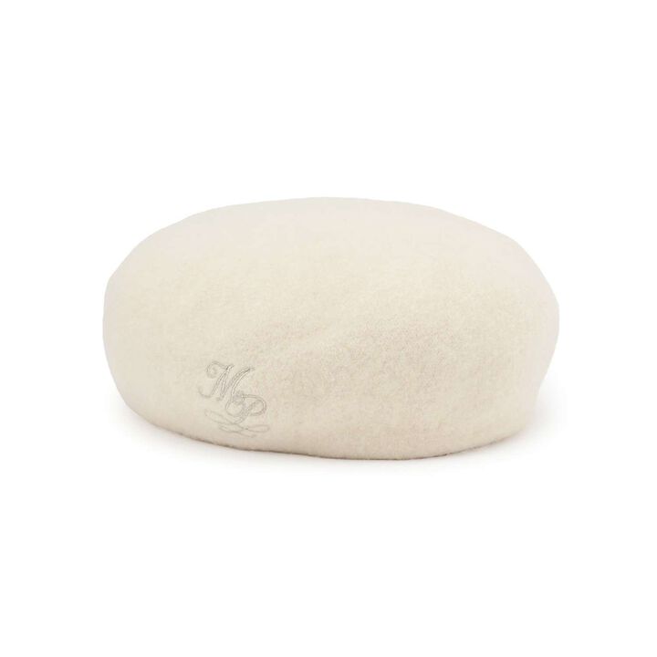One Point Logo Embroidery Basque Beret,Light pink, medium image number 7