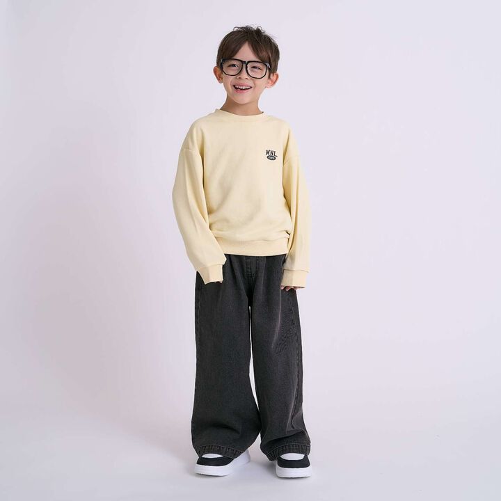 [DailyME] 100% Cotton Basic Sweatshirt,Sax blue, medium image number 5