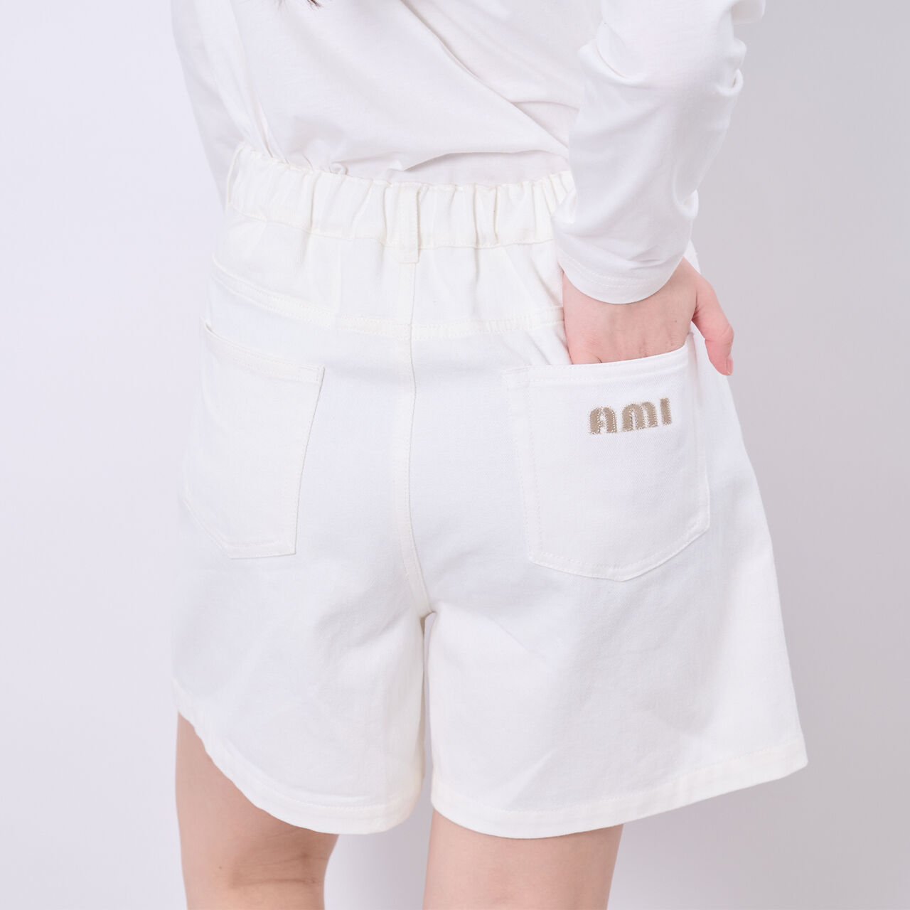 [AMI] Denim Shorts,Navy, large image number 12