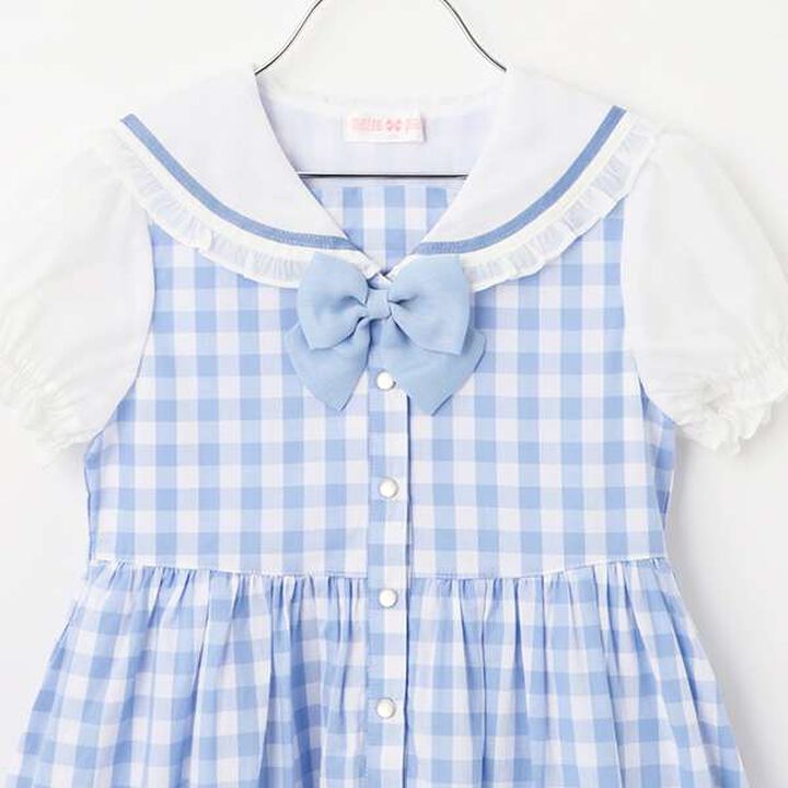 [My Melody & Cinnamoroll] Sailor One-Piece Dress,Sax blue, medium image number 11