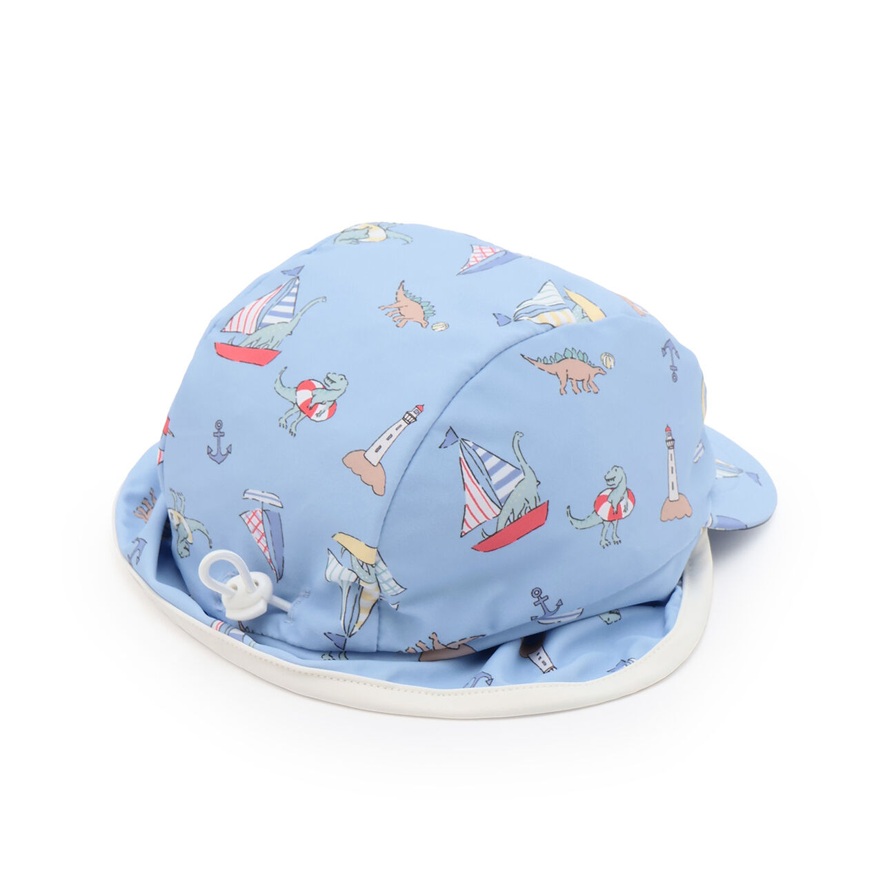 [SWIM] All-Over Pattern Sun Protection Swim Cap,Turquoise, large image number 3