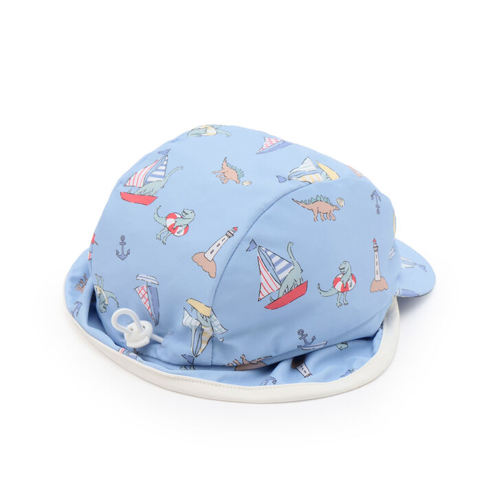 [SWIM] All-Over Pattern Sun Protection Swim Cap,Turquoise, medium image number 3