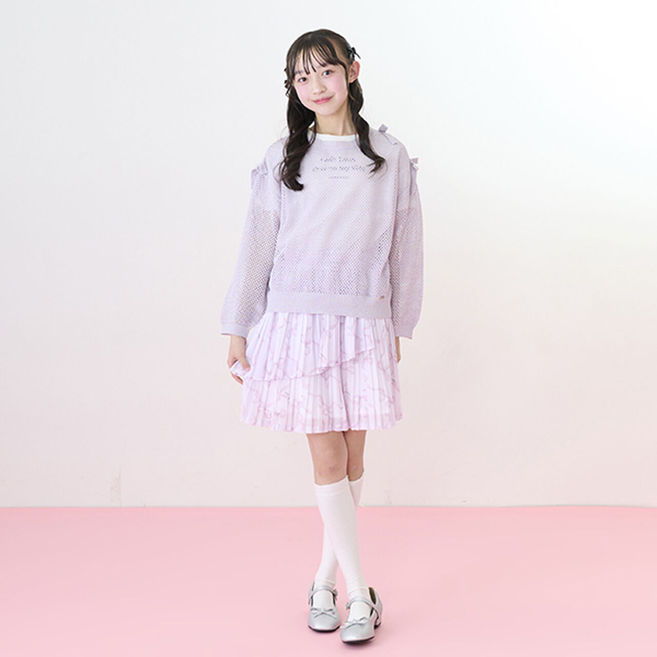 Random Pleated Skirt,Black, large image number 23