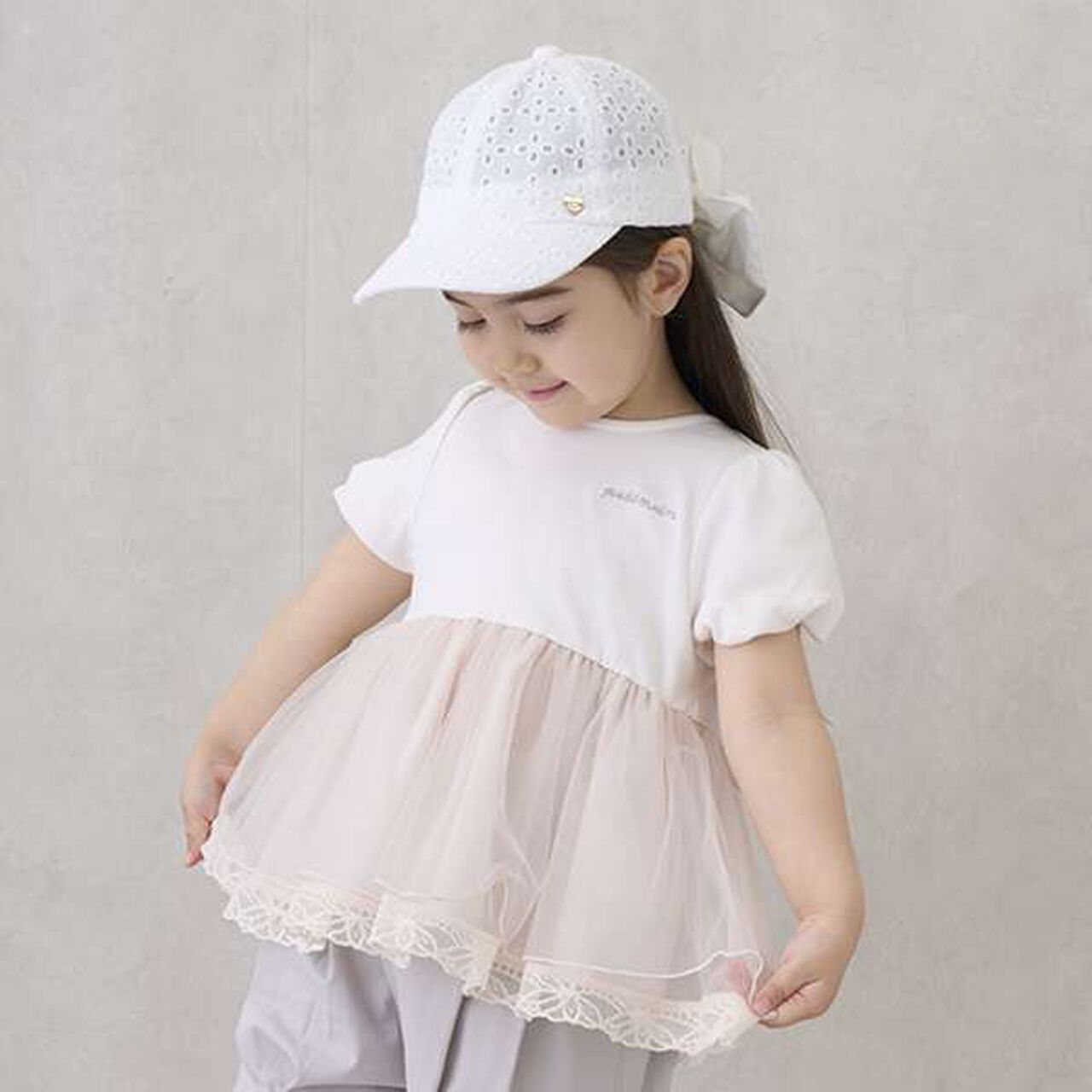 [Link] Sheer Peplum Docking T-Shirt,Light blue, large image number 15