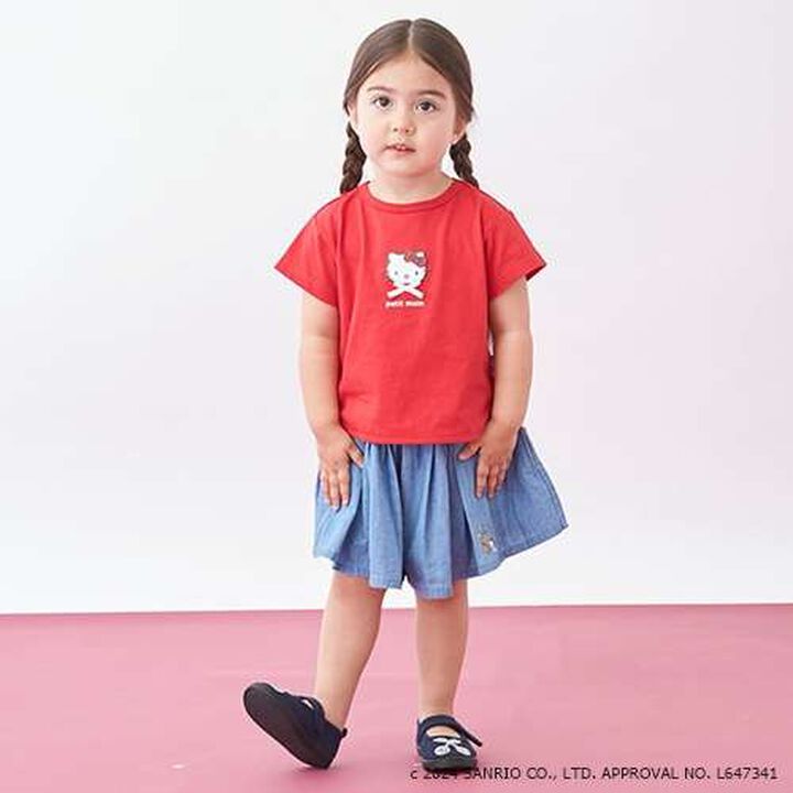 Sanrio Tuck Pleats Culottes,Sax blue, medium image number 0