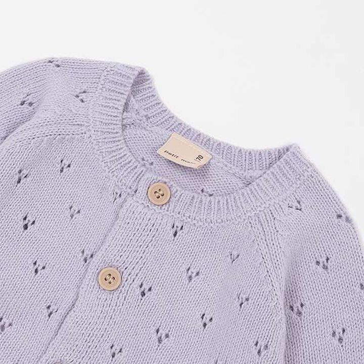 Needle Punch Cardigan,Ivory, medium image number 4