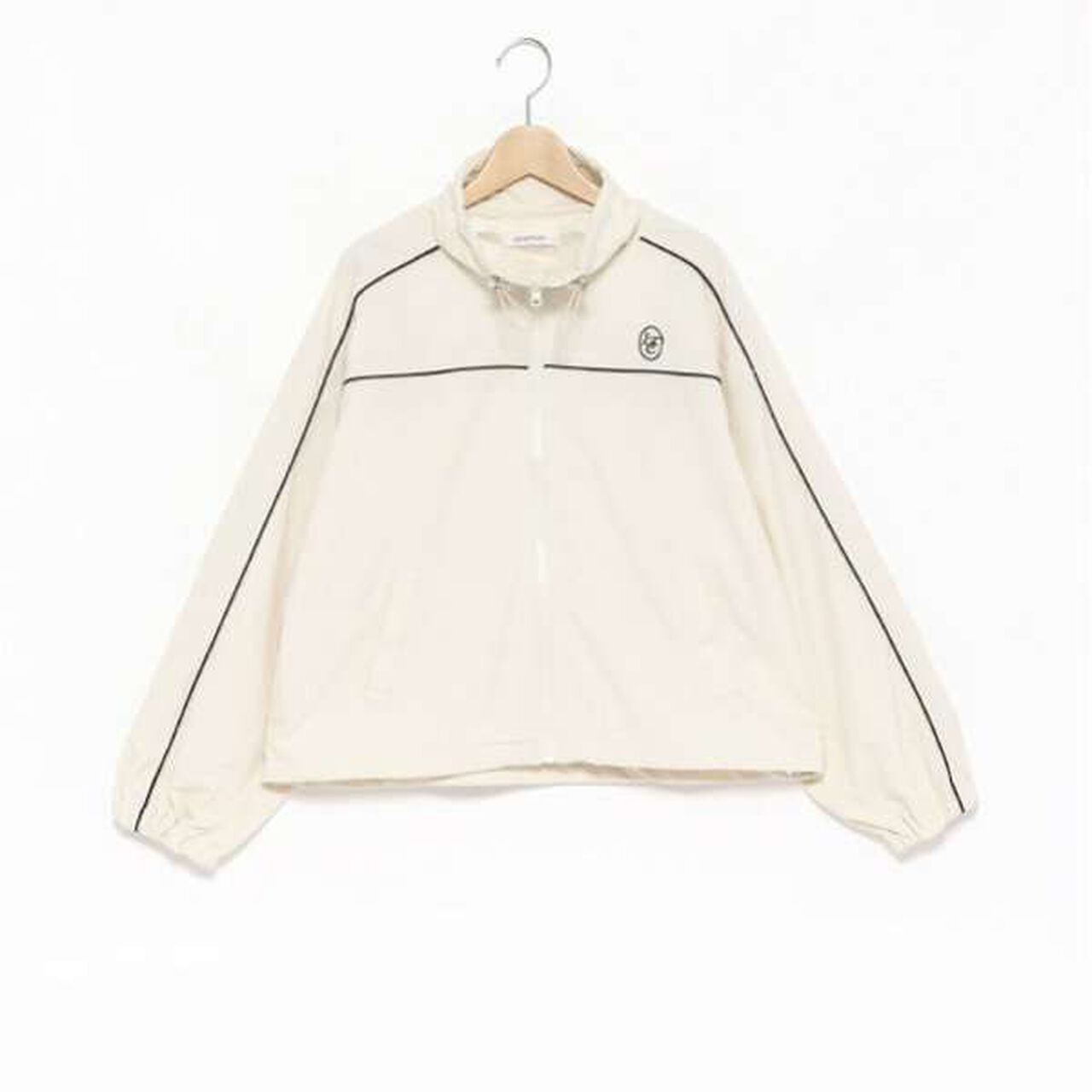 Water-Repellent Piping Nylon Blouson,Ivory, large image number 10