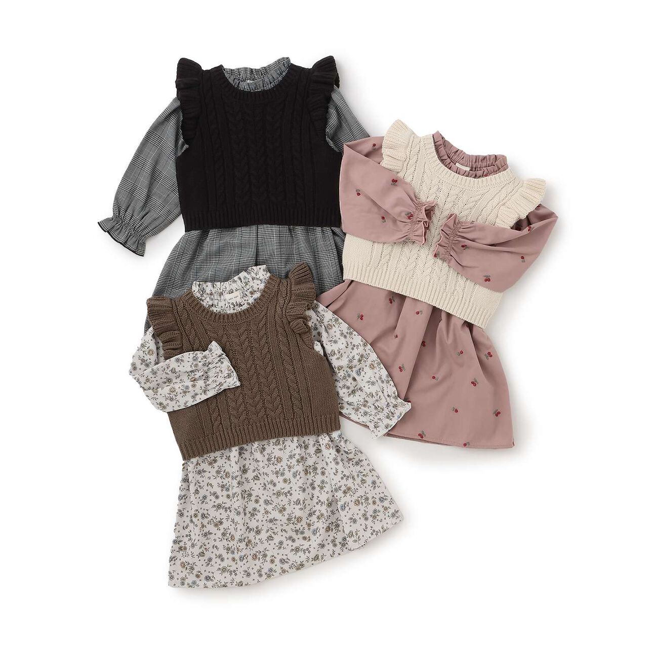 Link - One-Piece Dress with Vest,Ivory, large image number 14