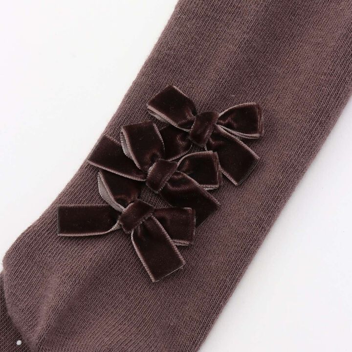 Petite Ribbon Tie Tights,Charcoal gray, medium image number 3