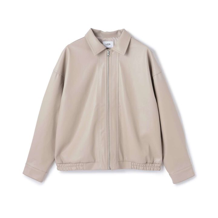 Link Faux Leather Jacket,Beige, medium image number 4