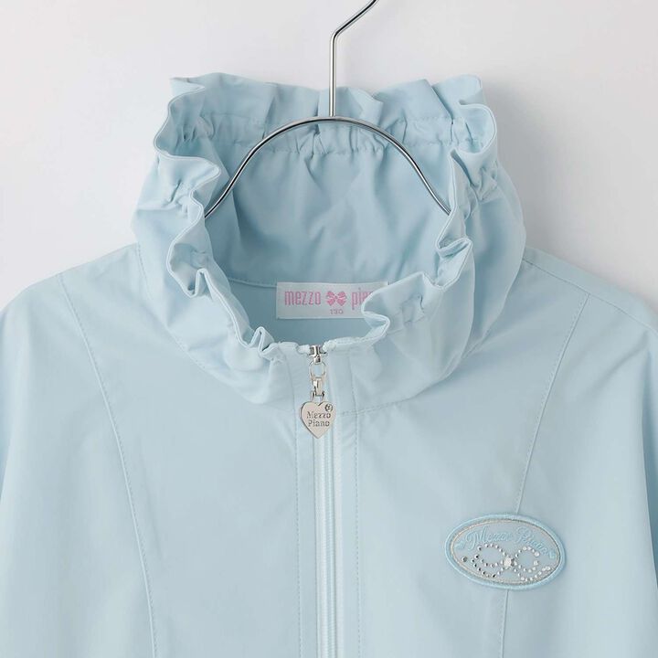 Lace Sleeve Bomber Jacket [Water-Repellent Finish],Pink, medium image number 7