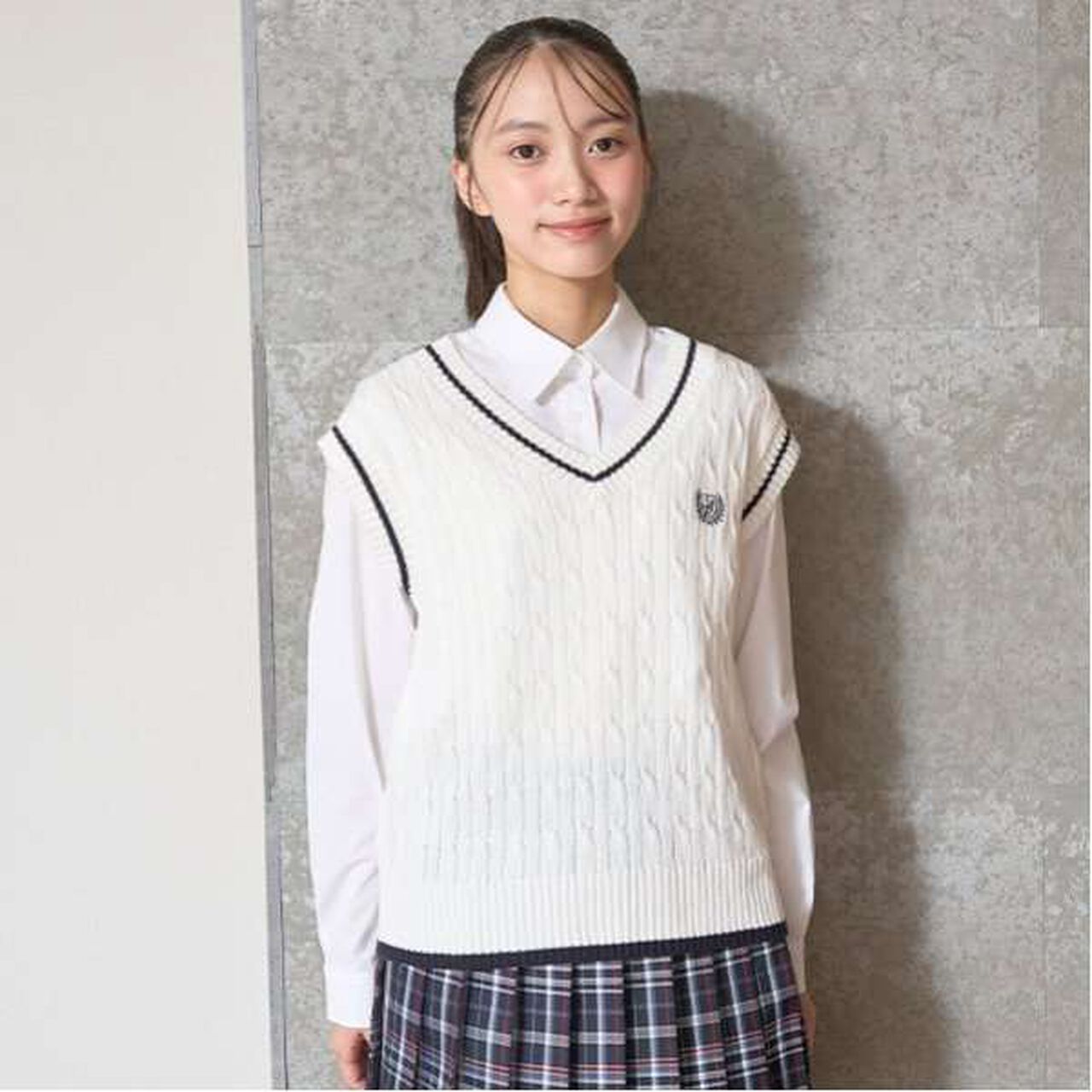 Washable Knit Graduation Vest,Light gray, large image number 12