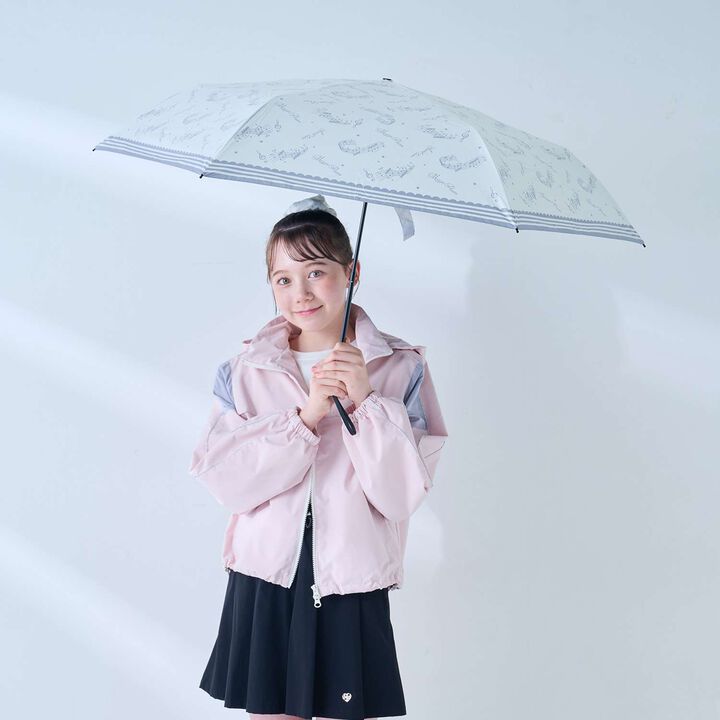 [UV 100%] [Heat Shielding] [Light Blocking] [All-Weather] With a Melody♪ Pattern Folding Umbrella,Ivory, medium image number 10