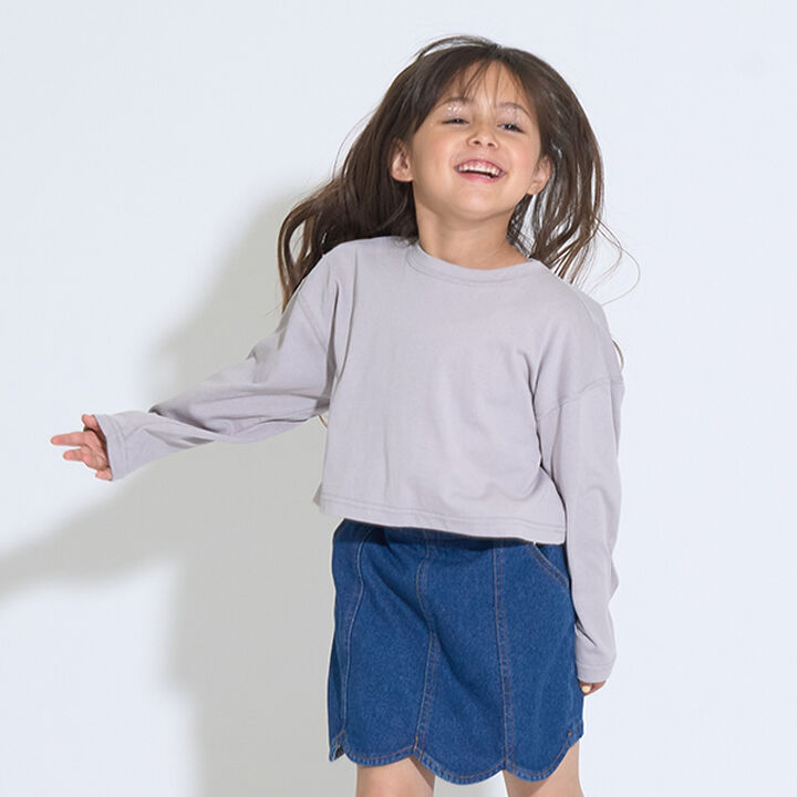 Mini Length Sheer Long-Sleeve T-Shirt & Cami Set,Light gray, medium image number 0
