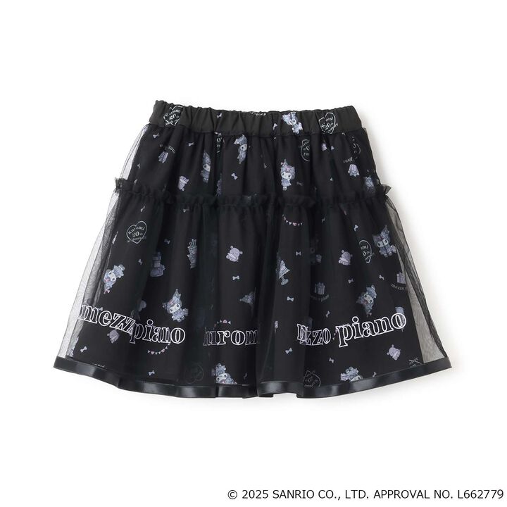 My Melody / Kuromi Pattern Tulle Skirt,Pink, medium image number 1