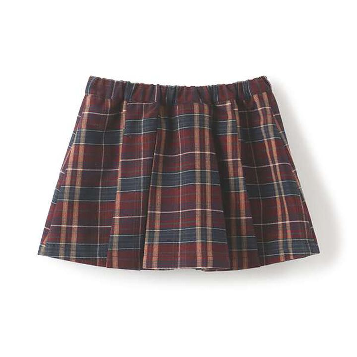 [Link] Check Pleated Skirt-Pants (Kids Size),Brown, medium image number 9