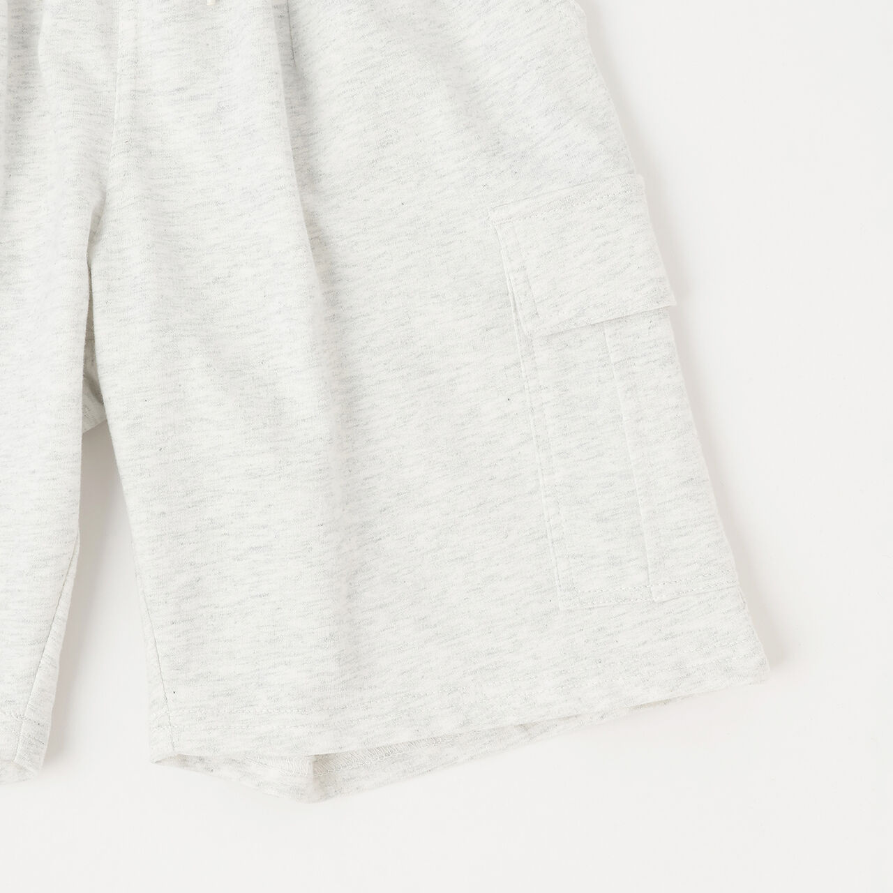 Sweatshirt Cargo Half Pants,Smoke white, large image number 5
