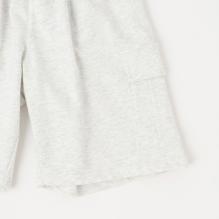 Sweatshirt Cargo Half Pants,Smoke white, medium image number 5