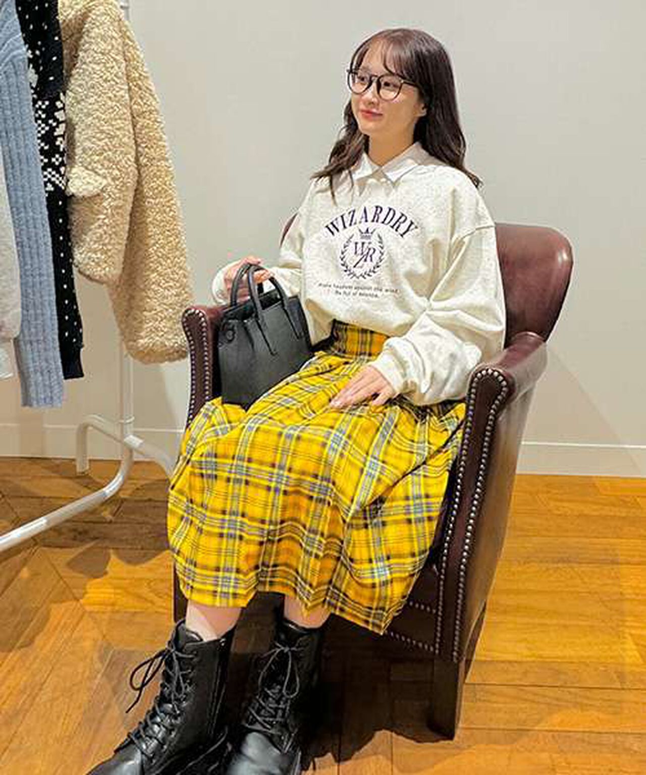 Pleated Midi Skirt,Mocha tea, large image number 3