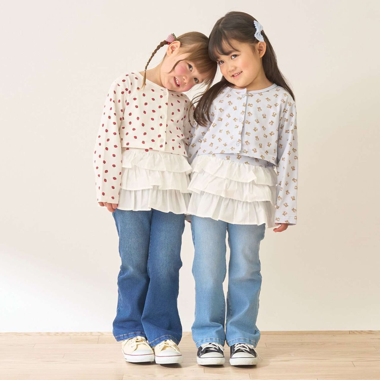 Beautiful Silhouette Stretch Heart Pocket Flare Denim Pants,Blue, large image number 24