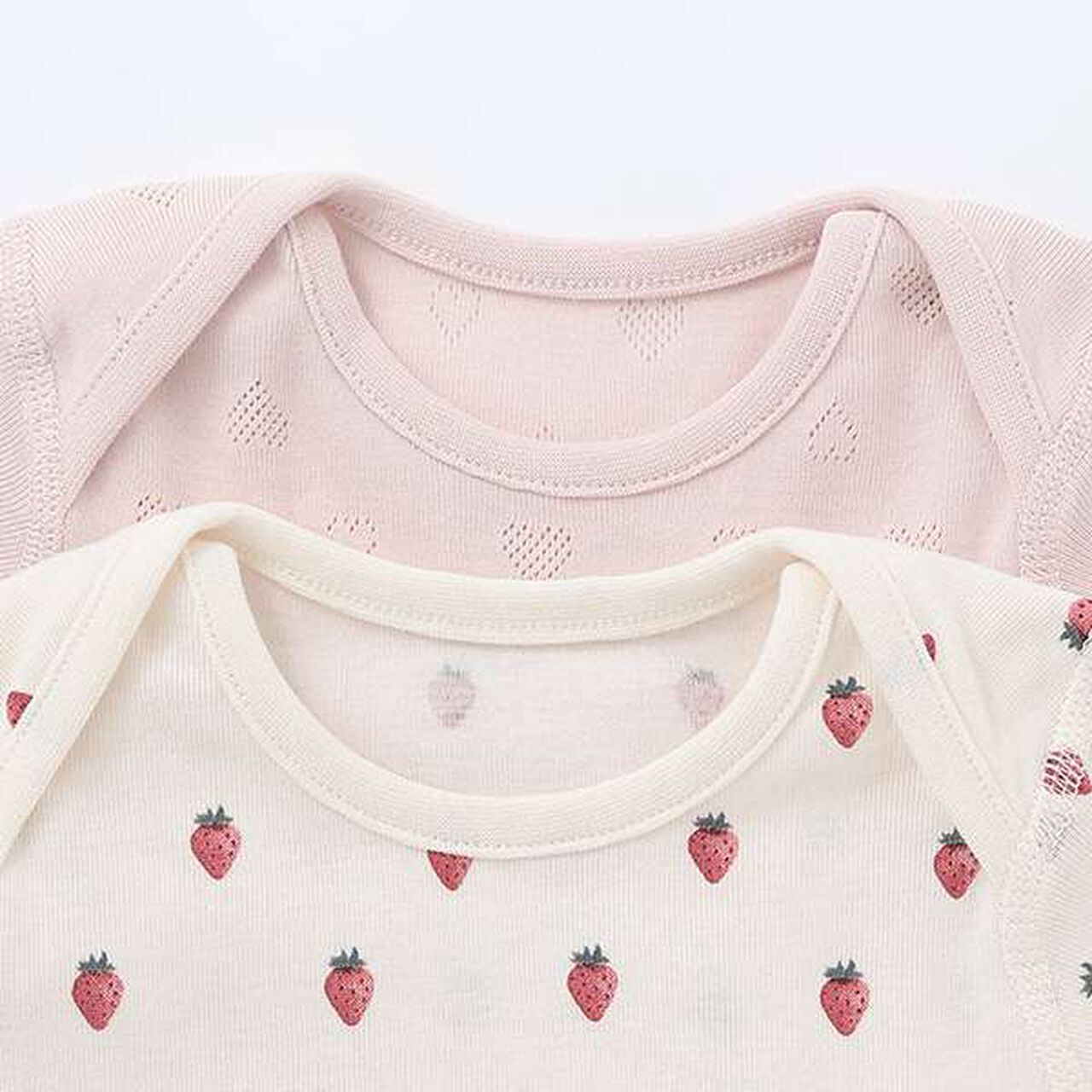 [Weak Acidity] Short-Sleeve Bodysuit,Pink, large image number 3