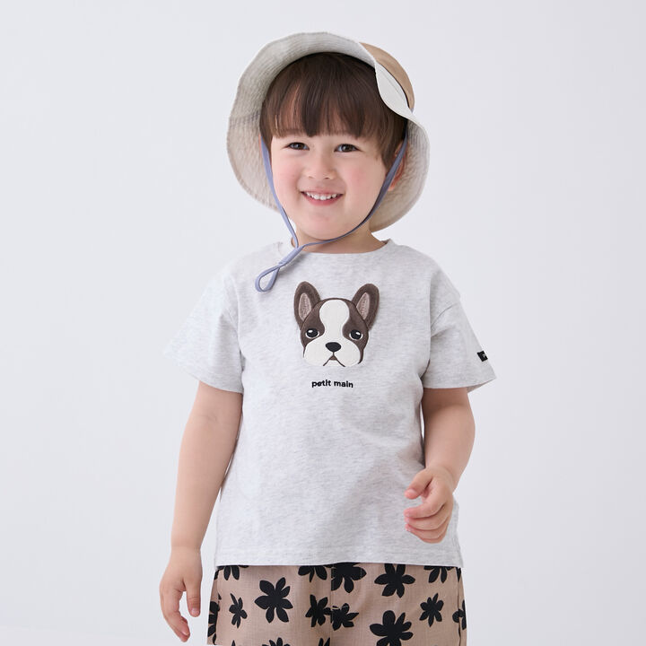 [Cool Touch] Dog Appliqu&eacute; Short Sleeve T-Shirt,, medium