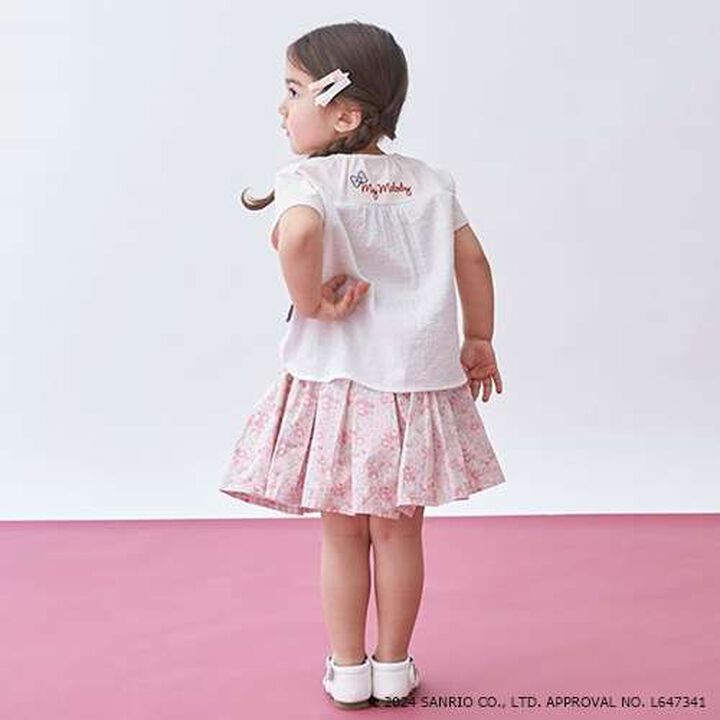 Sanrio Tuck Pleats Culottes,Sax blue, medium image number 1