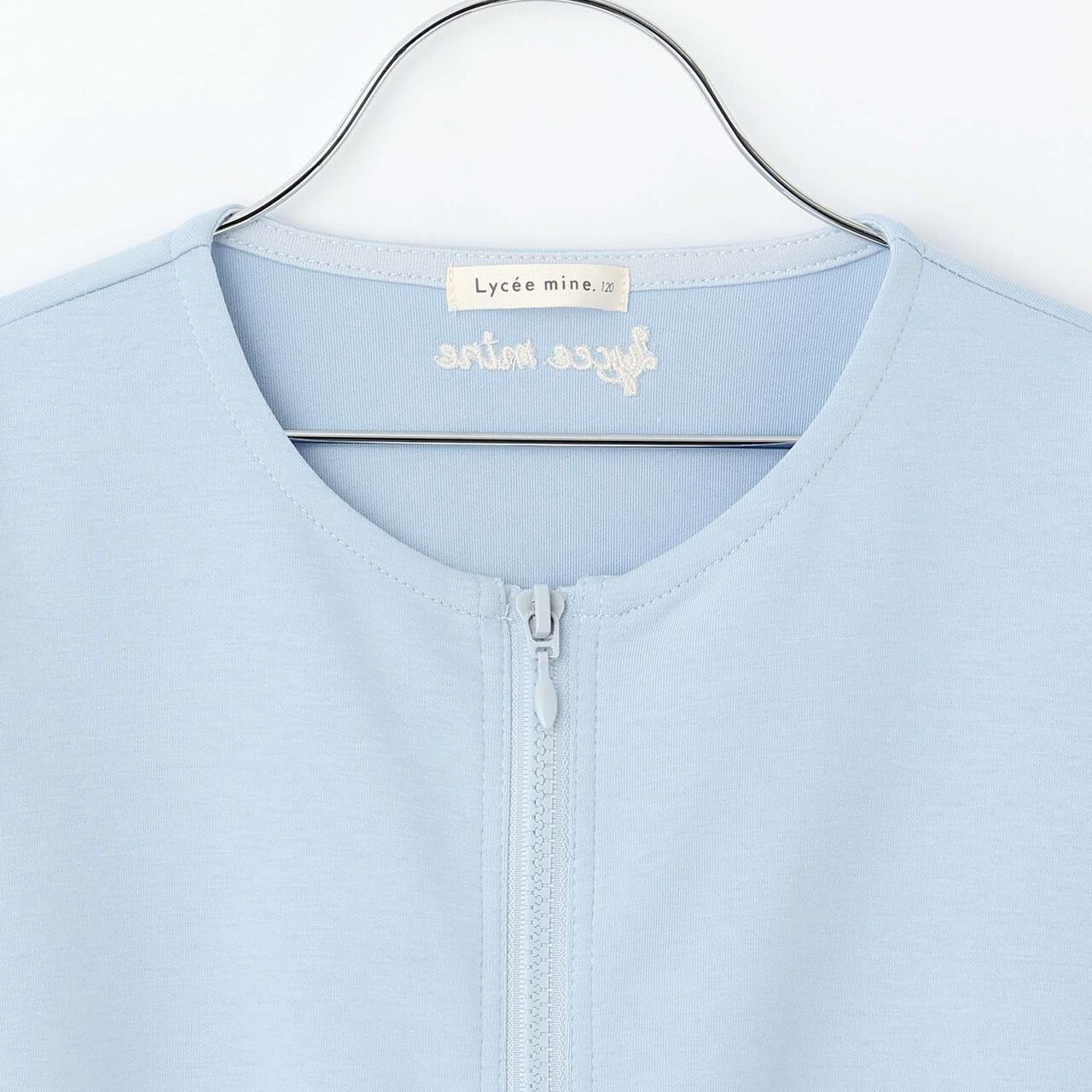 [School-Ready] Puff Sweat Peplum Full Zip-Up,Ivory, large image number 5