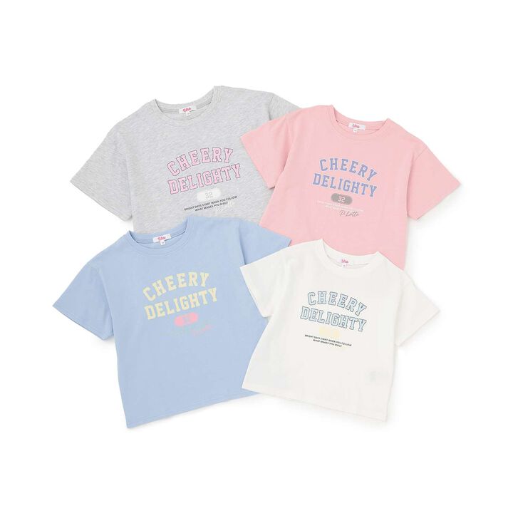 [Daily Price] 100% Cotton College Print Short Sleeve T-Shirt,Off white, medium image number 19
