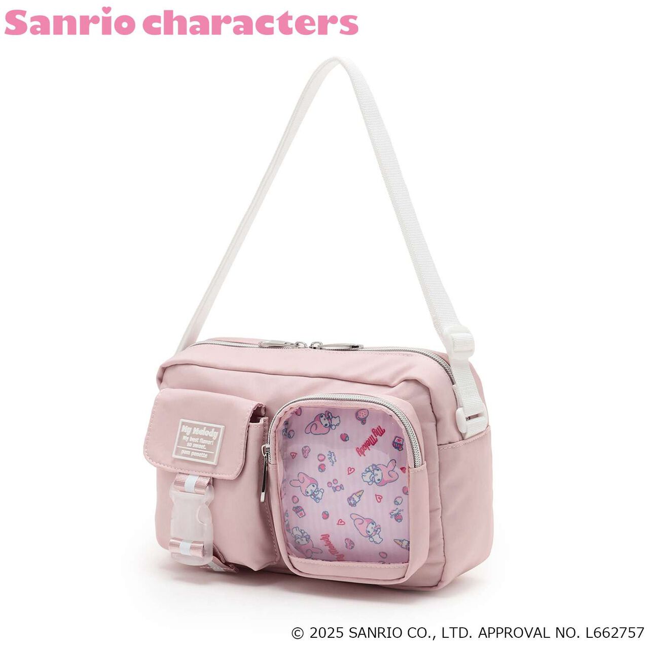 My Melody / Kuromi Casual Shoulder Bag,Light pink, large image number 11