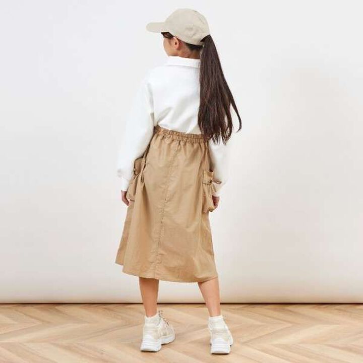 Troislapins Half-Zip Docking Cargo One-Piece Dress (140-160),Beige, medium image number 4