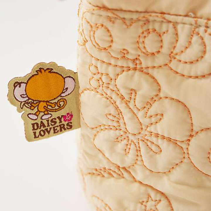 Lucky All-Over Pattern Embroidered Drawstring Tote,Orange, medium image number 7