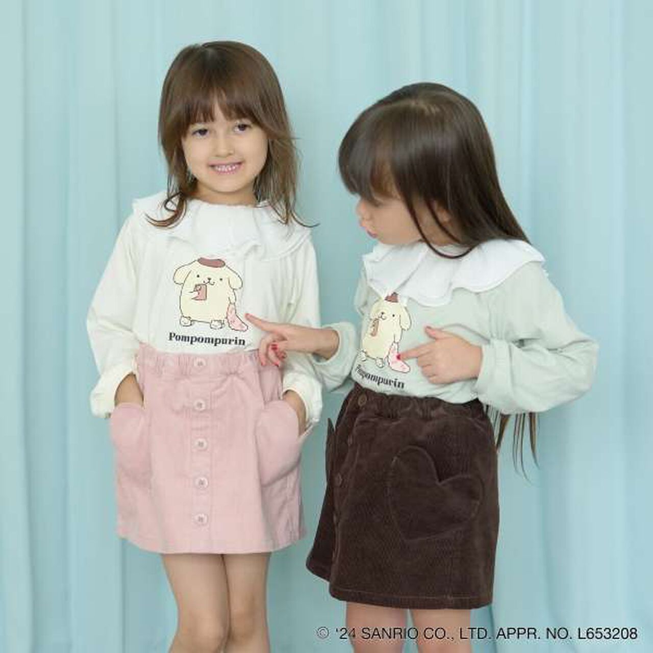 Sanrio Sheer Collared A-Line Print T-Shirt,Mint, large image number 3